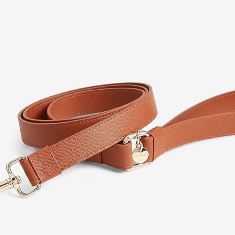Faux leather dog leash